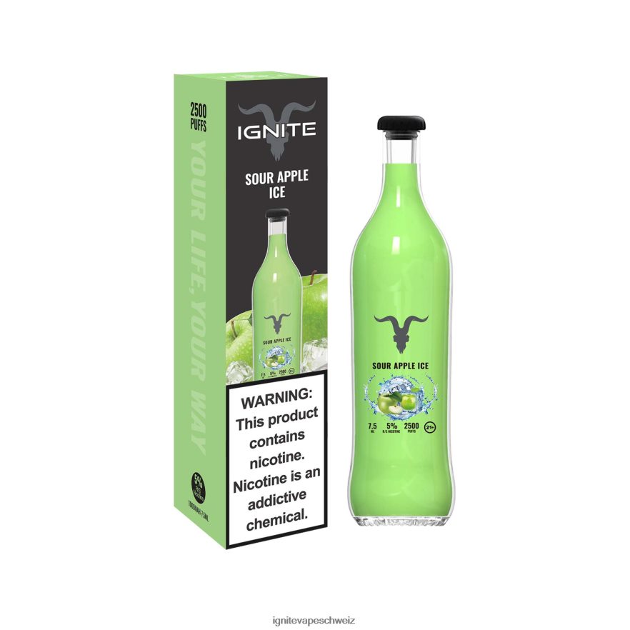 IGNITE Disposable Vape - IGNITE V25 Vape-Stift saures Apfeleis 462HF4118