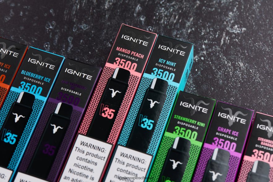 IGNITE Disposable Vape Review - IGNITE V35 Vape Pen 10er-Pack Wassermelonen-Apfel-Eis 462HF4129