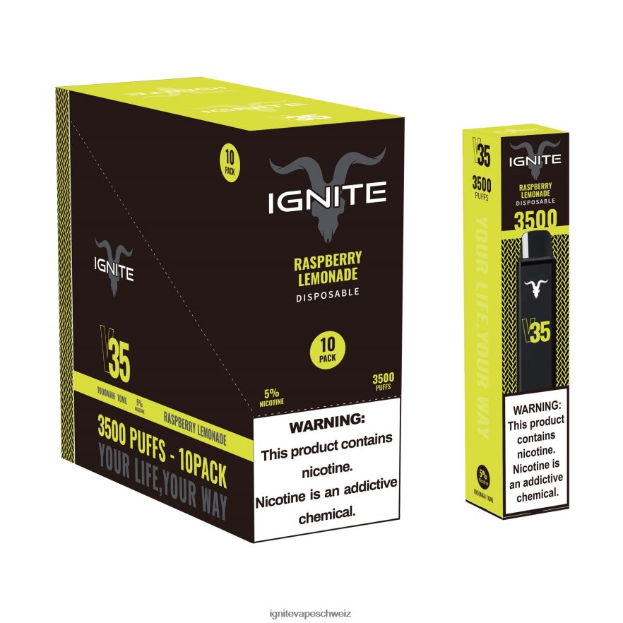 IGNITE Disposable Vape Review - IGNITE V35 Vape Pen 10er-Pack Wassermelonen-Apfel-Eis 462HF4129