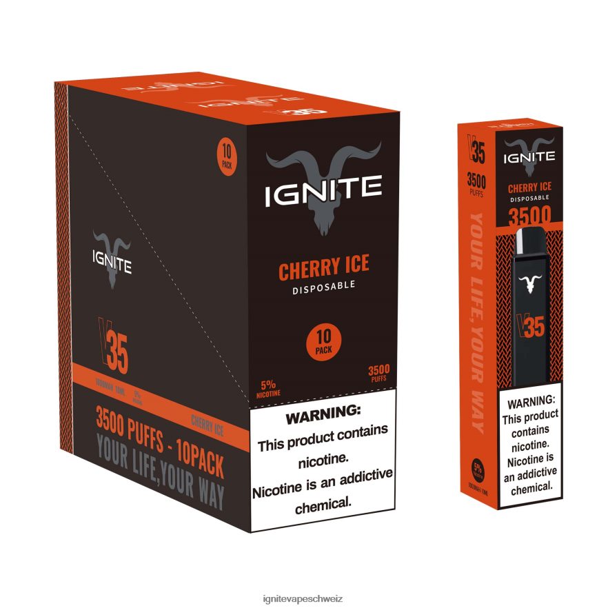IGNITE Vape Schweiz - IGNITE V35 Vape Pen 10er-Pack Kirscheis 462HF4121