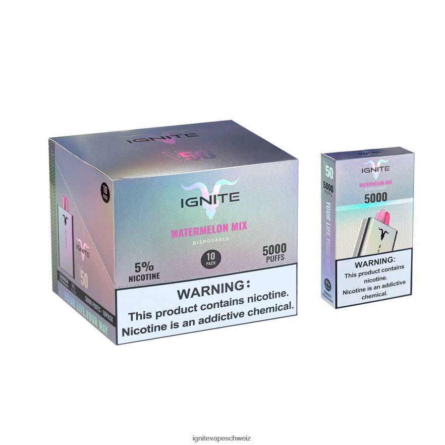 IGNITE Schweiz - IGNITE V50 Vape Pen 10er-Pack Aloe-Traube 462HF422