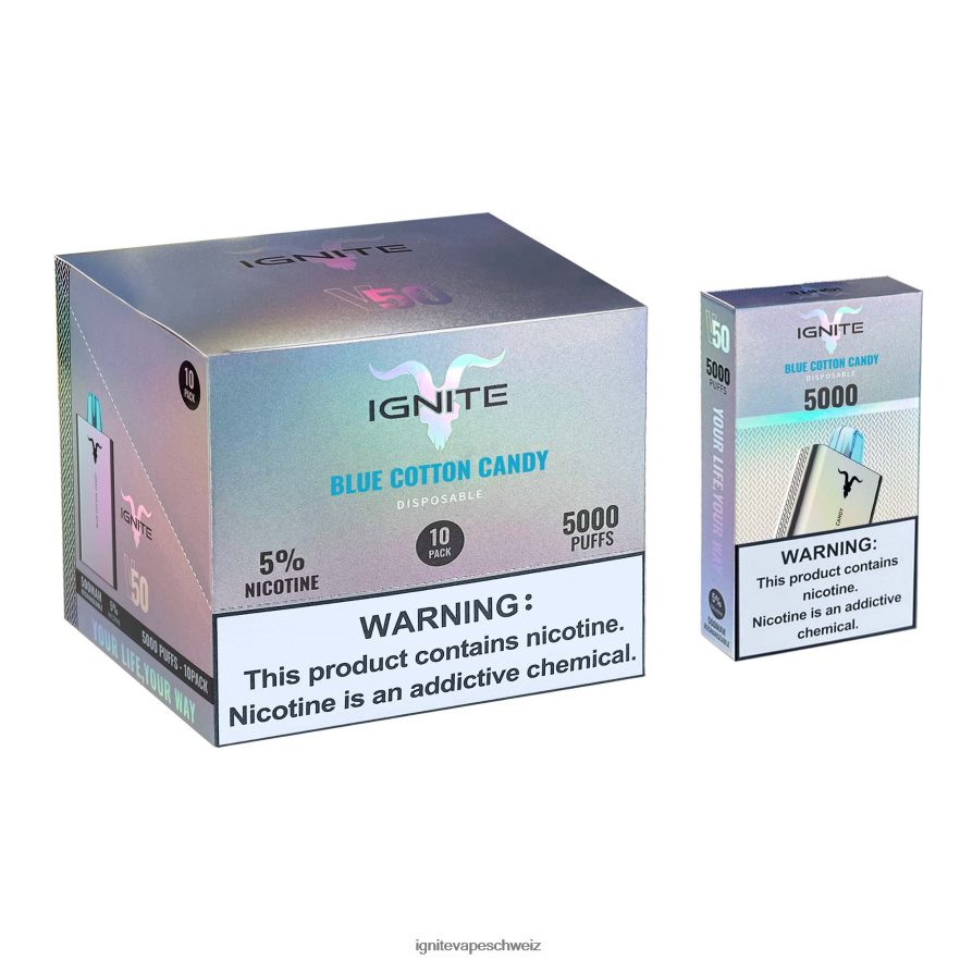 IGNITE Schweiz - IGNITE V50 Vape Pen 10er-Pack Aloe-Traube 462HF422
