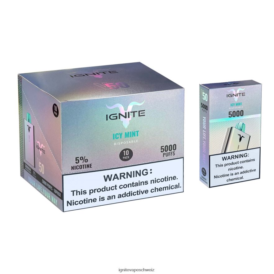 IGNITE Schweiz - IGNITE V50 Vape Pen 10er-Pack Aloe-Traube 462HF422