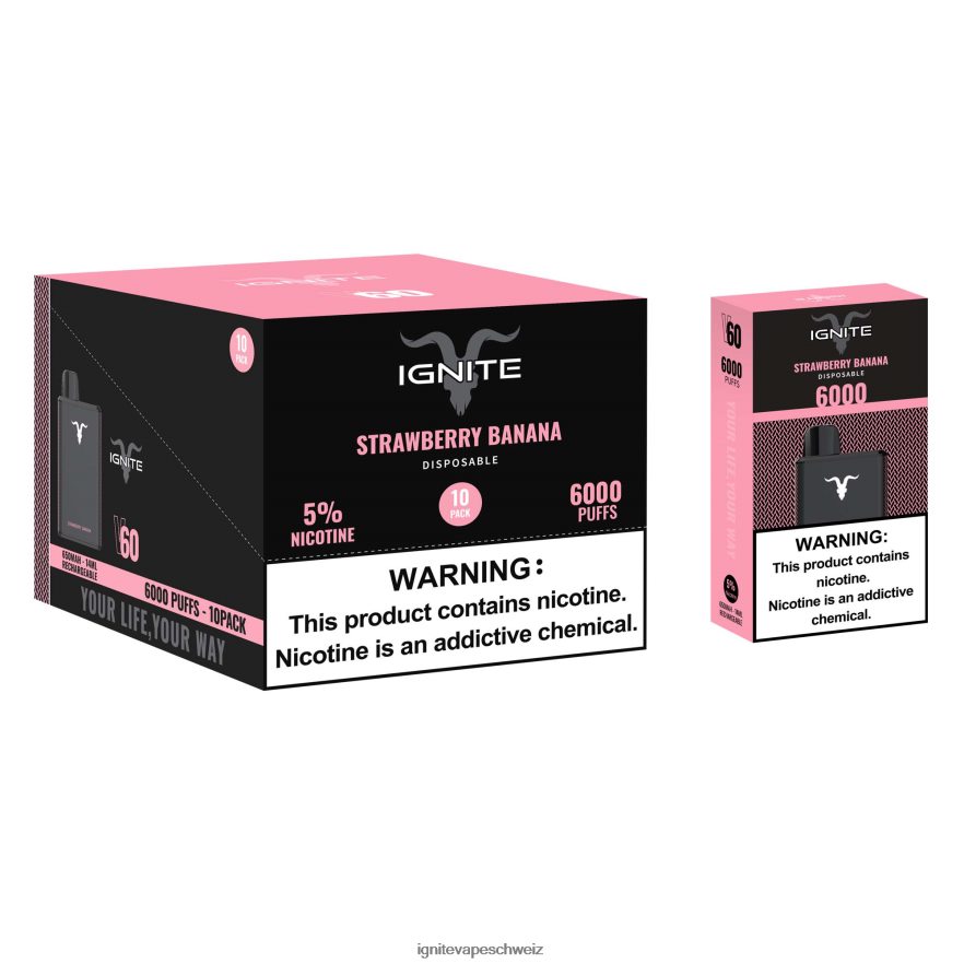 IGNITE Disposable Vape Flavors - IGNITE V60 Vape Pen 10er-Pack eisige Minze 462HF420