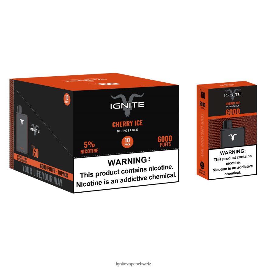 IGNITE Disposable Vape Flavors - IGNITE V60 Vape Pen 10er-Pack eisige Minze 462HF420