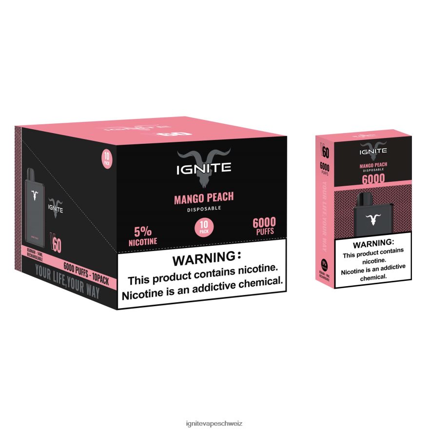 IGNITE Disposable Vape Flavors - IGNITE V60 Vape Pen 10er-Pack eisige Minze 462HF420
