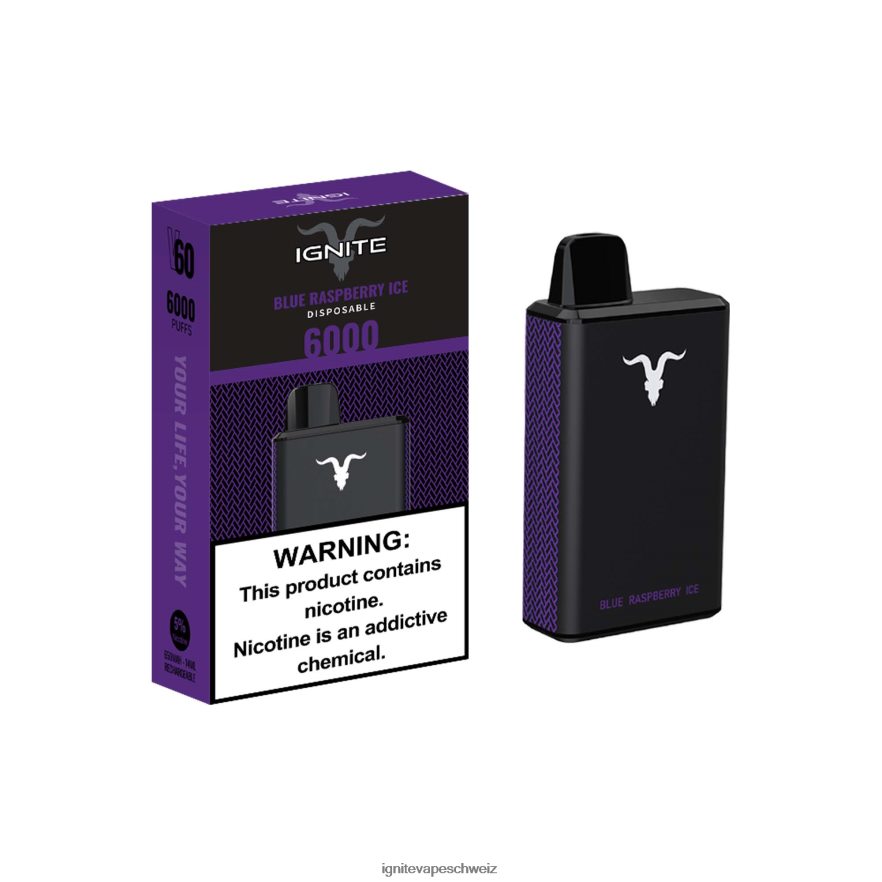 IGNITE Disposable Vape Flavors - IGNITE V60 Vape-Stift blaues Himbeereis 462HF430