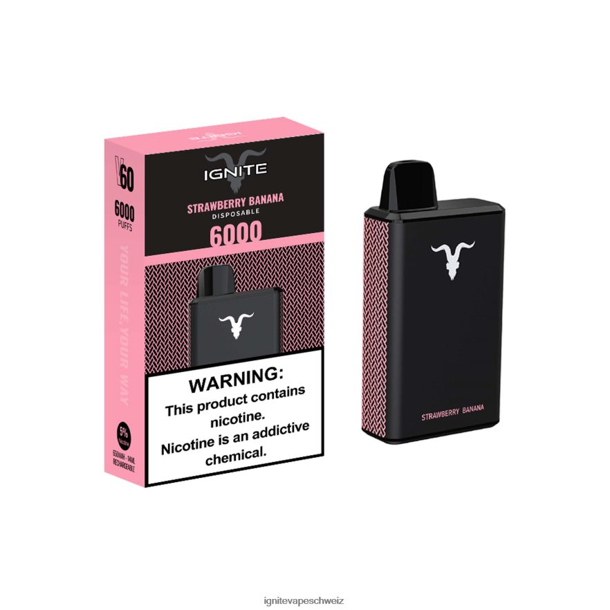 IGNITE Disposable Vape - IGNITE V60 Vape-Stift Erdbeere Banane 462HF438