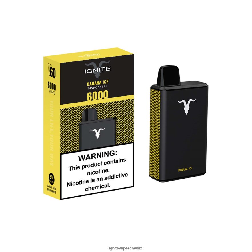 IGNITE Schweiz - IGNITE V60 Vape-Stift Bananeneis 462HF42