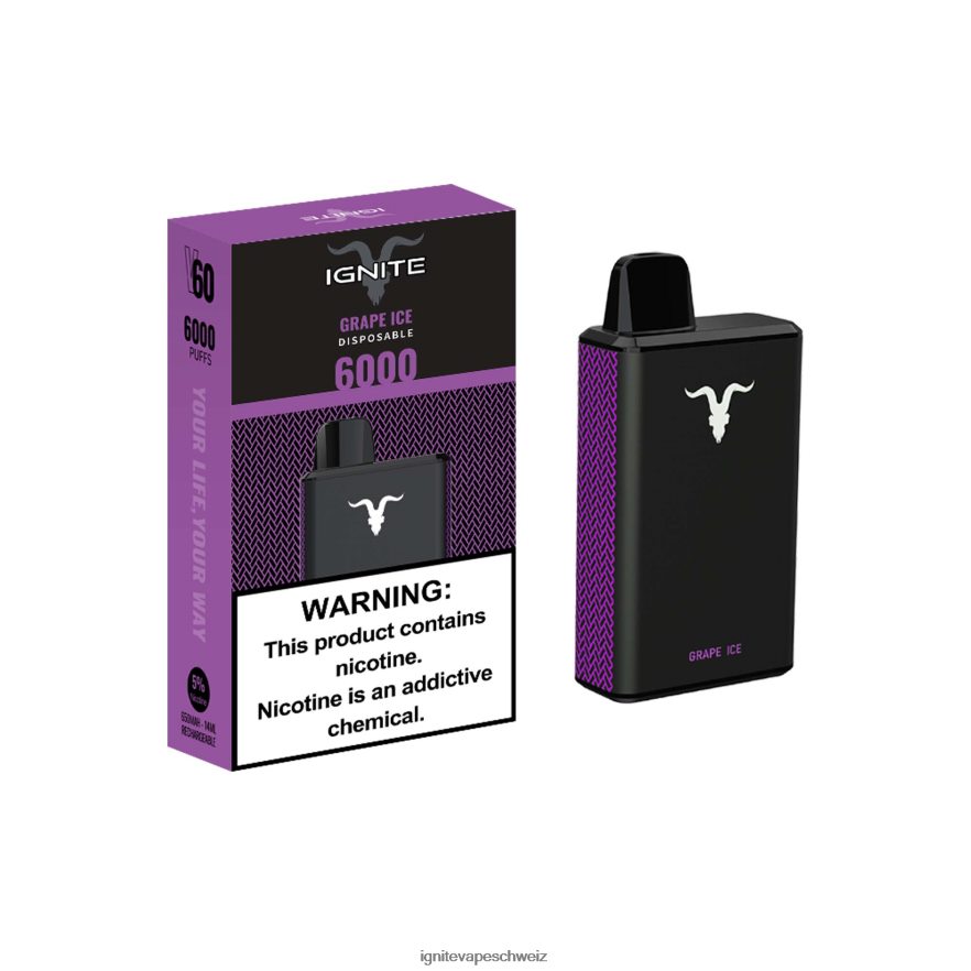IGNITE Schweiz - IGNITE V60 Vape-Stift Traubeneis 462HF432