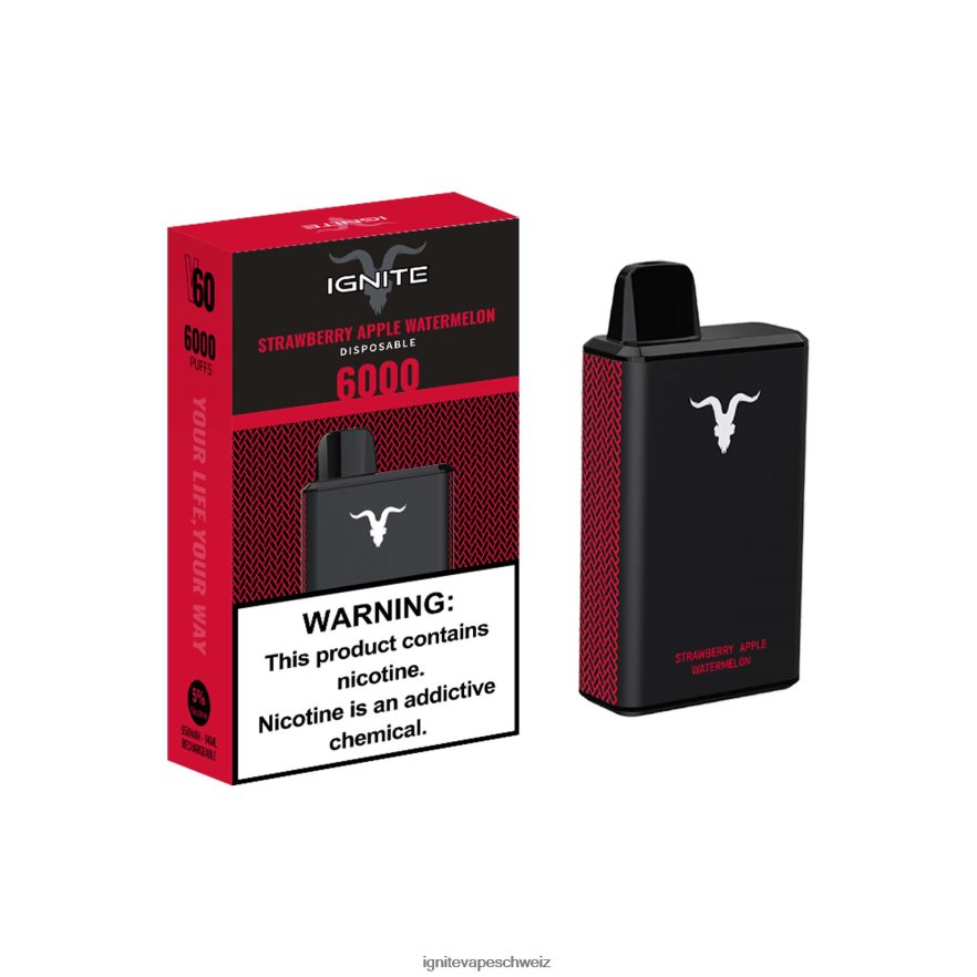 IGNITE Vape Online - IGNITE V60 Vape-Stift Erdbeer-Apfel-Wassermelone 462HF436