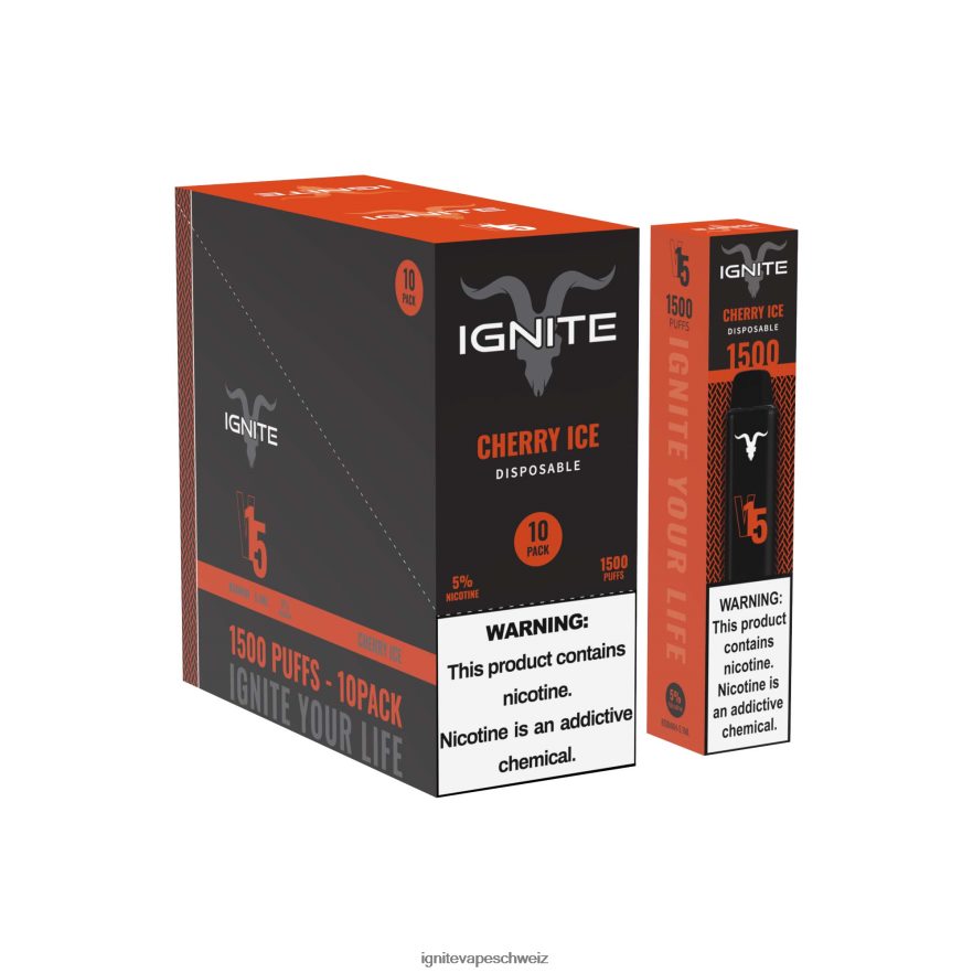 IGNITE Disposable Vape - IGNITE V15 Vape Pen 10er-Pack Kirscheis 462HF498