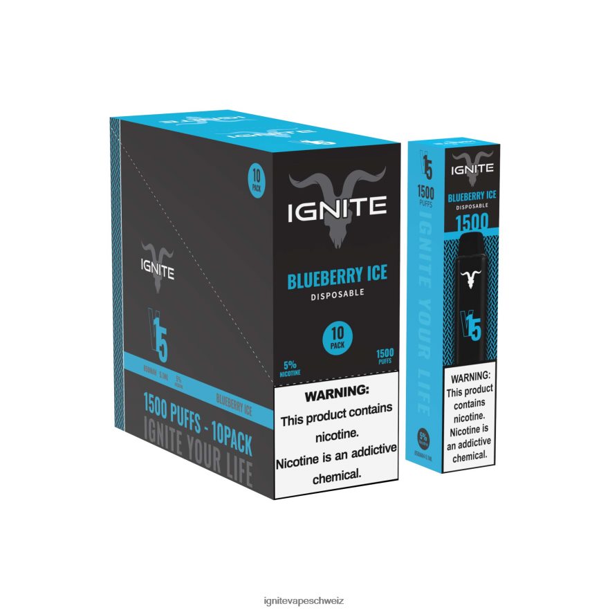 IGNITE Pods Review - IGNITE V15 Vape Pen 10er-Pack Blaubeereis 462HF497