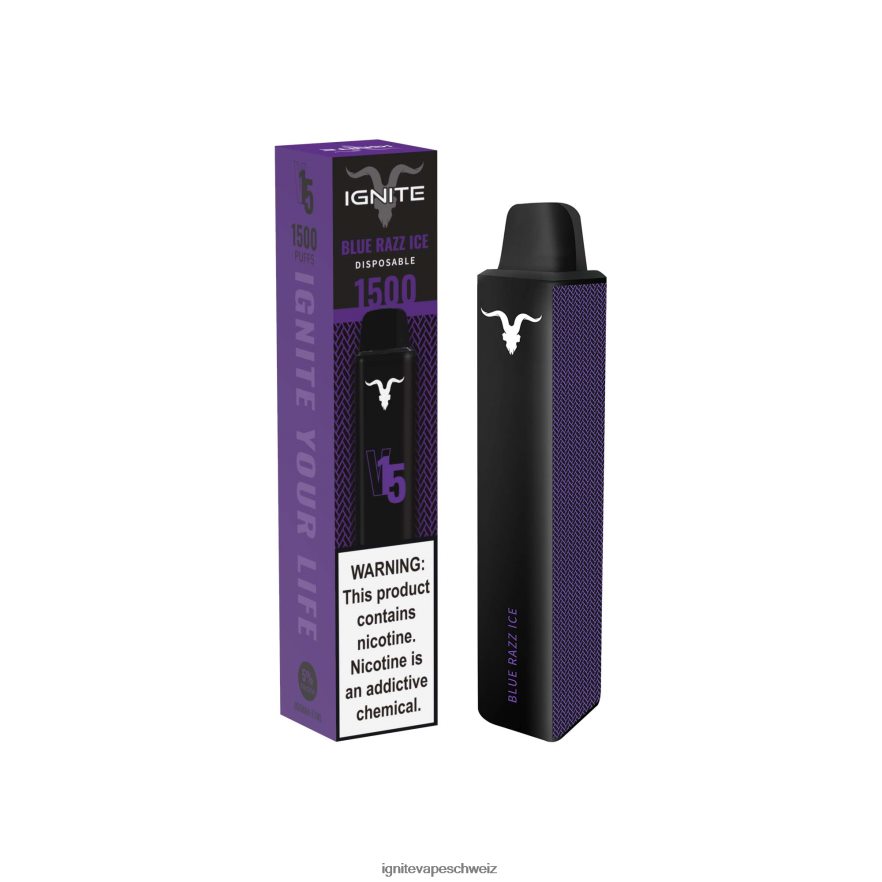 IGNITE Pods Review - IGNITE V15 Vape-Stift blaues Razz-Eis 462HF4107