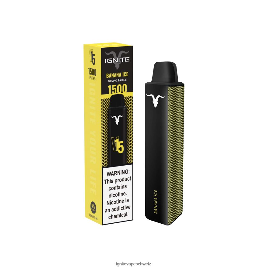 IGNITE Schweiz - IGNITE V15 Vape-Stift Bananeneis 462HF412