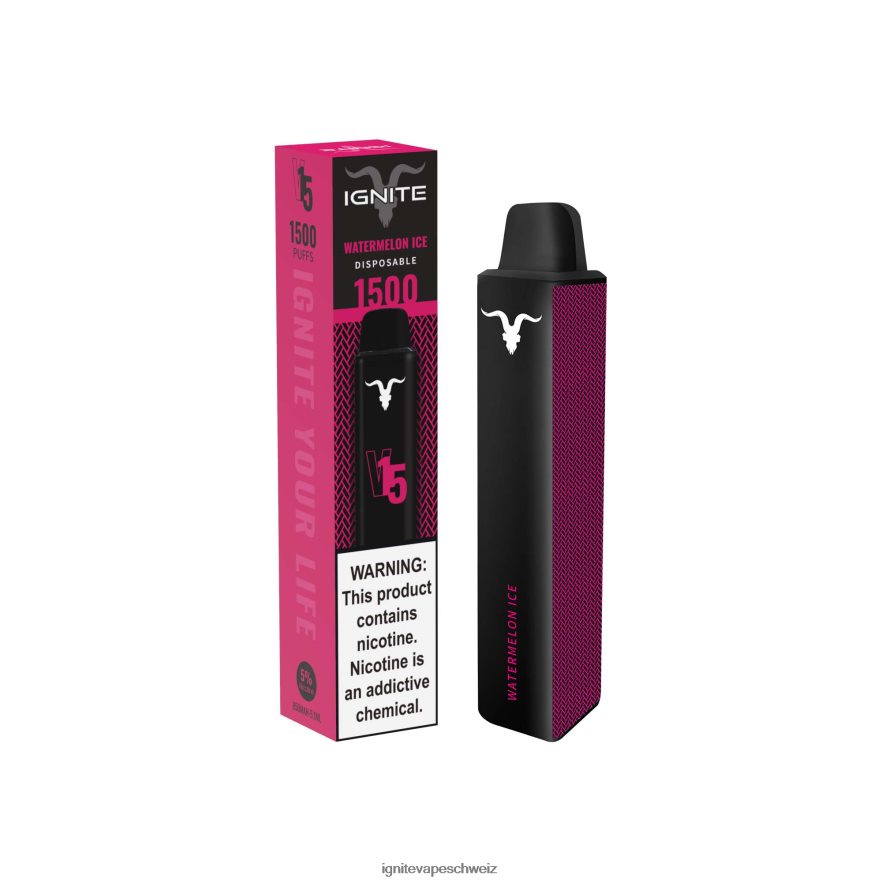 IGNITE Schweiz - IGNITE V15 Vape-Stift grüner Apfel, Pfirsich, Kiwi 462HF4112