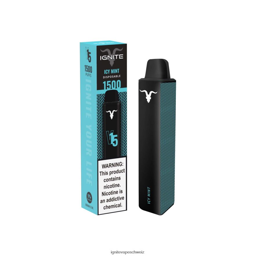 IGNITE Schweiz - IGNITE V15 Vape-Stift grüner Apfel, Pfirsich, Kiwi 462HF4112