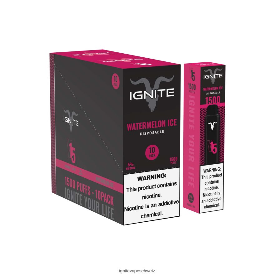 IGNITE Vape Online - IGNITE V15 Vape Pen 10er-Pack Wassermeloneneis 462HF4106