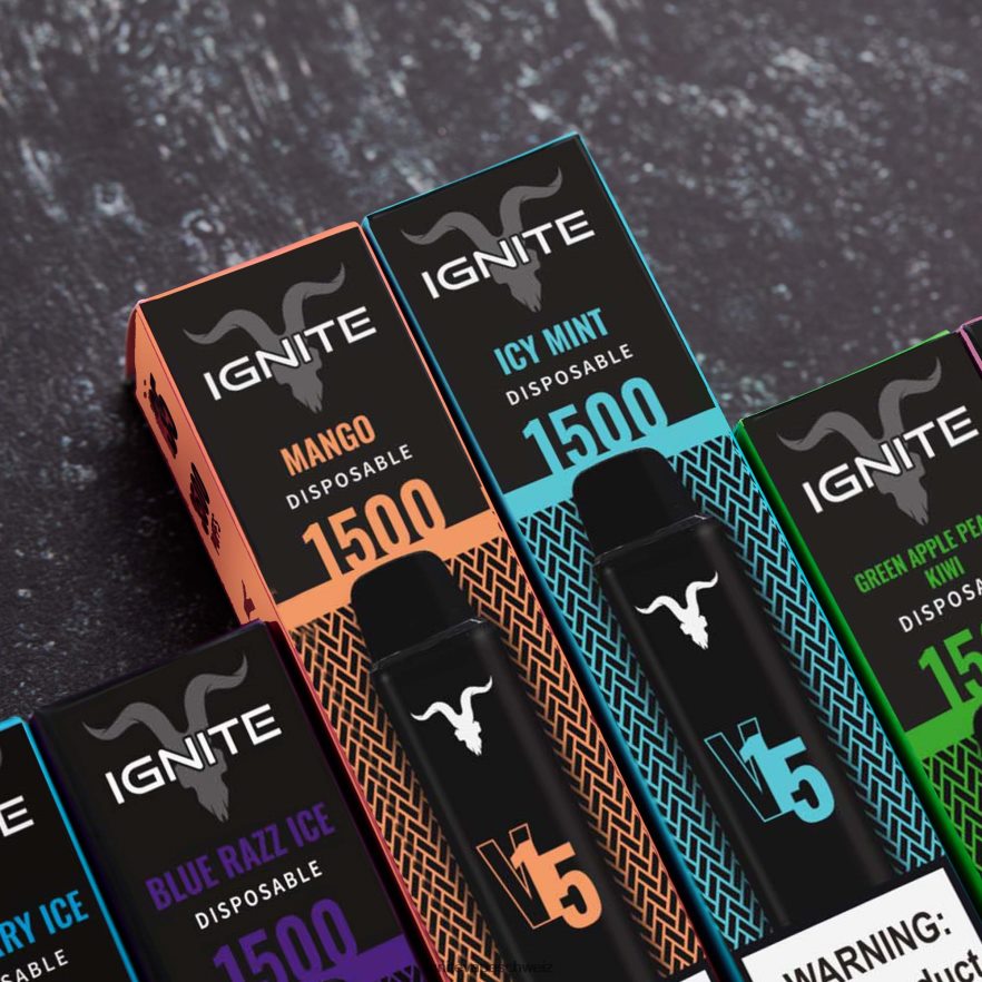 IGNITE Vape Schweiz - IGNITE V15 Vape Pen 10er-Pack grüner Apfel, Pfirsich, Kiwi 462HF4101