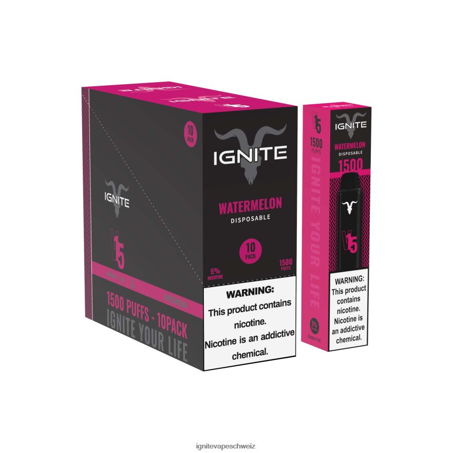 IGNITE Vape Schweiz - IGNITE V15 Vape Pen 10er-Pack grüner Apfel, Pfirsich, Kiwi 462HF4101