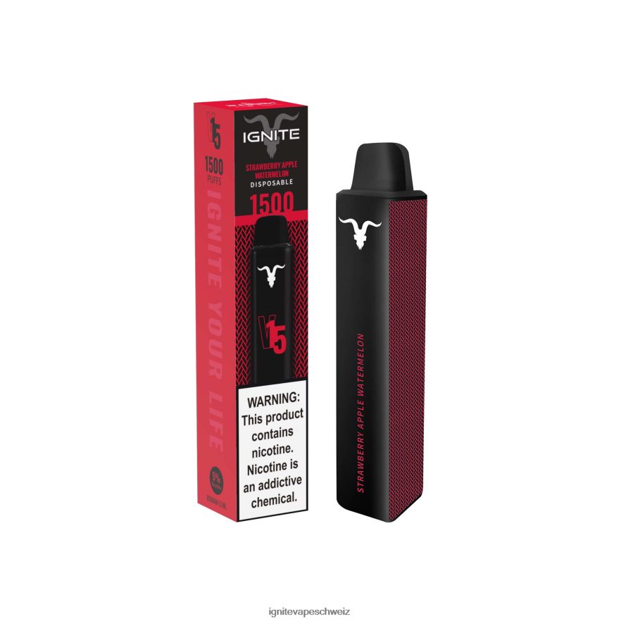 IGNITE Zigaretten - IGNITE V15 Vape-Stift Erdbeer-Apfel-Wassermelone 462HF4115
